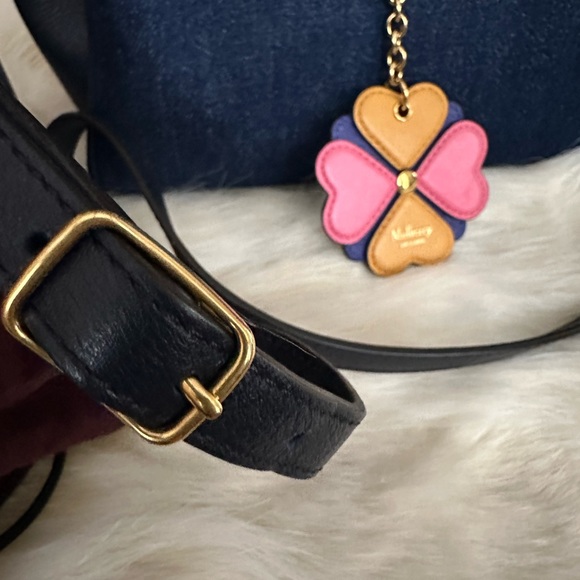 Authentic MULBERRY IRIS Bag in blue denim and leather trim SMALL plus key ring - Picture 14 of 16